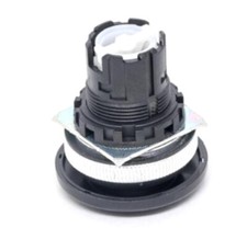 Omron Automation White Brushed Metal Mushroom Trans Bezel A30NZ-MMA-UWA