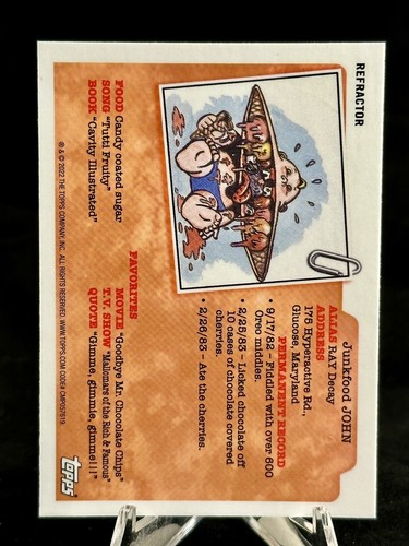 2022 Topps Garbage Pail Kids Lucas Mucus Refractor M83 - Bild 2 von 3