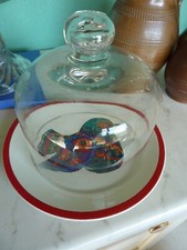 Petite Cloche à fromage ancienne en verre