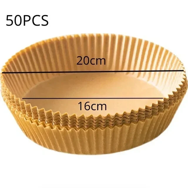 Air Fryer Bakeware Disposable Paper Tray Non-Stick Mat Silicone Square Or Round