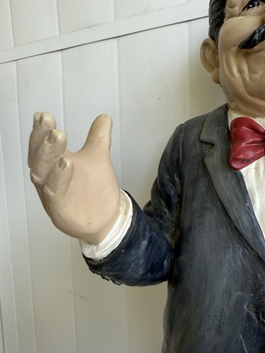 Waiter Butler Wine Bottle Holder Figurine Statue Tuxedo 24" Height - Picture 7 of 18