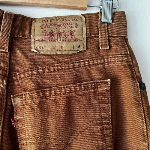Vintage Levi's 551 Jeans taper leg brown Womens SIZE 690s Y2K MADE IN USA - Picture 3 of 9