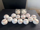 15 Autographed Baseball Lot MLB Signed Balls Nolan Ryan Boggs Biggio - No COA