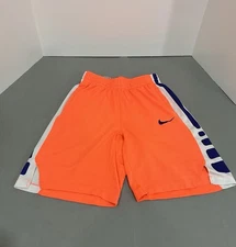 Nike Basketball Shorts Boys Large Orange Dri-Fit Athletic Gym Shorts Neon