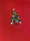 Eisenberg Ice Christmas Tree Brooch Crystal Rhinestones Gold Plated Signed