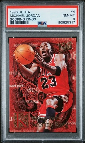 1996 FLEER ULTRA MICHAEL JORDAN SCORING KINGS INSERT CARD *GRADED PSA NM-MT 8!
