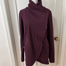 Lululemon Cozy Thats A Wrap Cardigan Sweater Jacket Cozy Warm Size 6 Burgundy