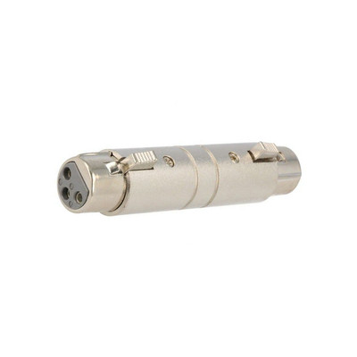 AC3F3FW Kupplung XLR weiblich,beiderseitig PIN: 3 silber gerade AMPHENOL