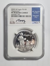 2020-W $100 American Platinum Eagle Happiness NGC PF70 UC Ed Moy Signed 1oz 2880.00 per troy oz