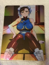 Chun Li Street Fighter Anime Waifu Card ACG Holo Double Sided