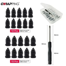 Car Tubeless Vacuum Tyre Puncture Repair Kit Screw Nails Tire Patch Plug Fix New