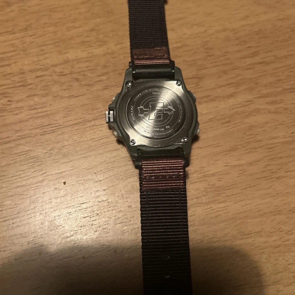 MENS TIMEX INDIGLO MILITARY STYLE EXPEDITION 12/24 HOURS DIAL QUARTZ WRISTWATCH - Image 3 of 4