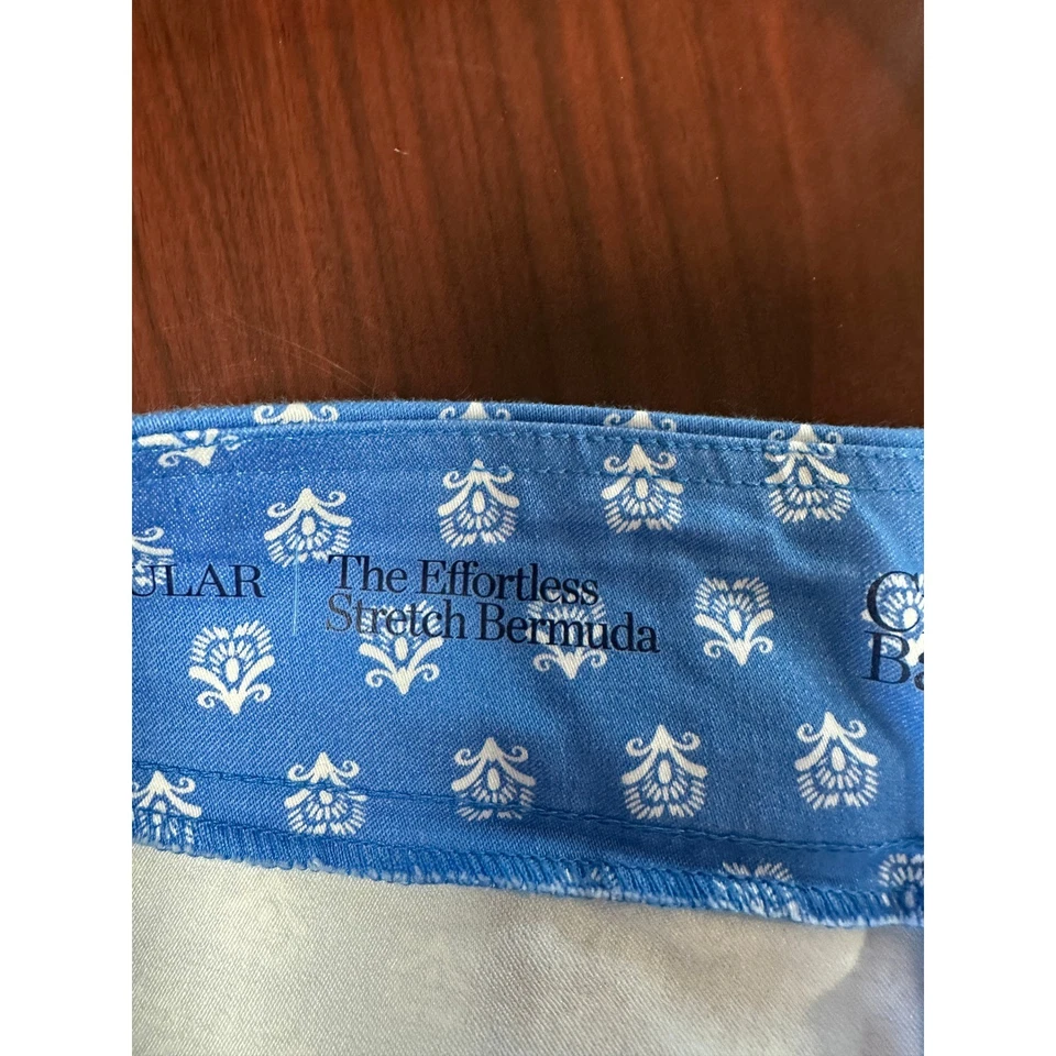 Bermudas Croft & Barrow para mujer 18 azules blancas florales golf informales tiro alto Foto 3 de 4