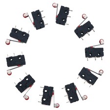 AC 250V 5A SPDT 1NO 1NC Momentary Hinge Roller Lever Micro Switches 3 Pins 10...