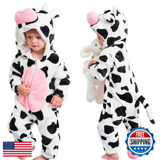 QIAONIUNIU Baby Cow Costume Toddler Romper 18-24 Months Halloween