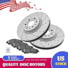 Front Brake Rotors & Ceramic Pads for 2017-2020 Buick Enclave Cadillac XT5 XT6