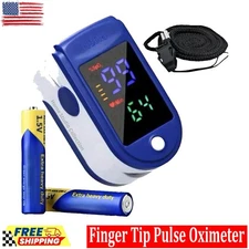 Fingertip Pulse Oximeter SpO2 Blood Oxygen & Heart Rate Monitor (Blue)-Free ship