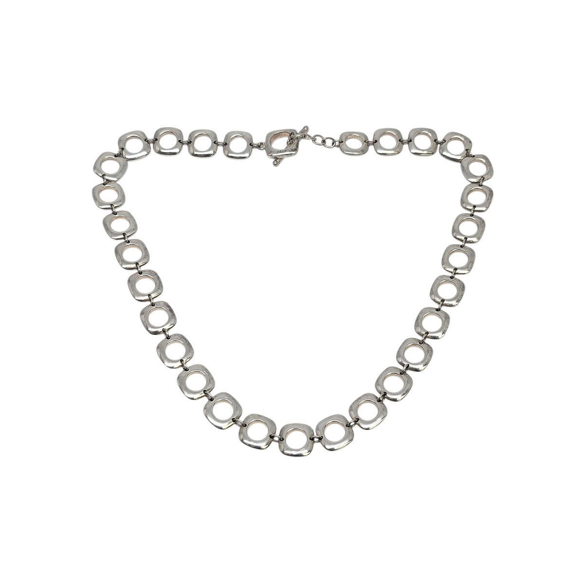 Tiffany & Co Sterling Silver Square Cushion Link Chain