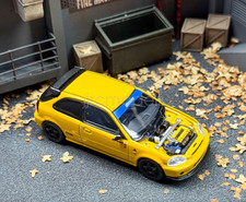 MH 1:64 Scale Yellow For Civic Type R EK9 Spoon Sports Diecast Display Toy Gift