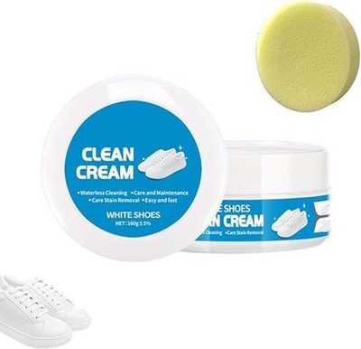 Gentle No-Rinse Shoe Cleaner & Whitening Cream, Waterless White Shoe Cleaning