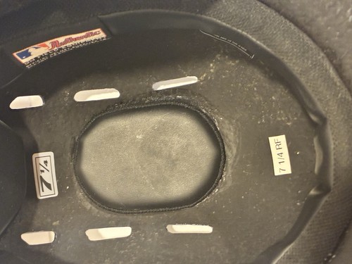 #73 Game Used Size 7 1/4 LH Tampa Bay Rays Rawlings Pro Comp S100 Batting Helmet - Picture 9 of 9