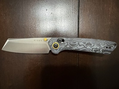 Kizer Madrac Micarta Vortex Clutch Lock Folding Pocket Knife GID Backspacer