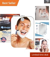 Anti-Fog Shaving Mirror with Reusable Suction - Perfect for Showers  Travel