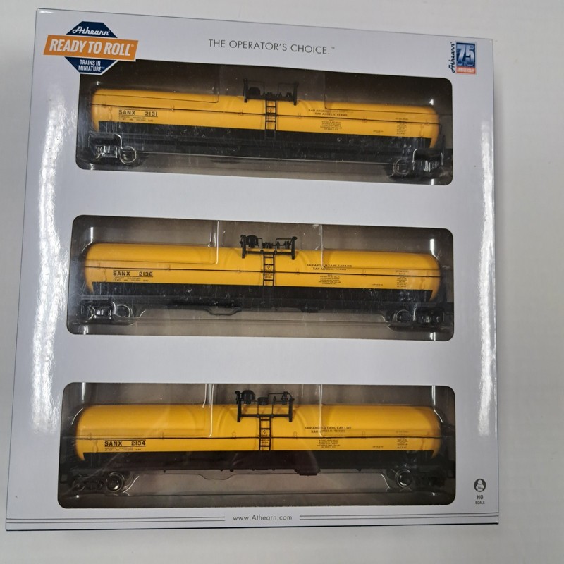 Athearn ATH16283 HO Scale San Angelo Tank Car Line 62' Tank Car 3 pack new!
