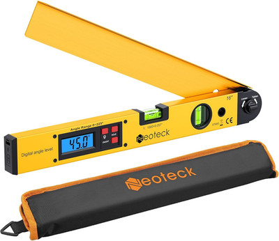 Neoteck 225° 16 Inch Digital Angle Finder Aluminum Protractor with LCD Backlight