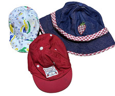 Vintage hat lot-Little Slugger Cap, Multicolor Hat, Strawberry Bucket