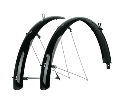 SKS Schutzbleche Bluemels 26'', 60mm breit, VR+HR-Set, schwarz