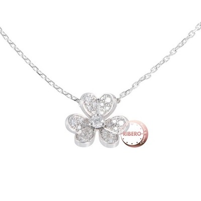 Van Cleef & Arpels Frivole Anhänger Mini Modell K18WG VCARP3W300 Halskette mit Box