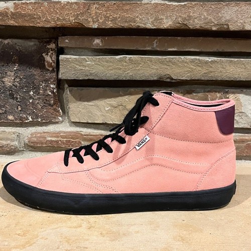 Vans Lizzie Armanto Eco-Cush High-Top Sneakers in Pink Suede and Black - Picture 4 of 11