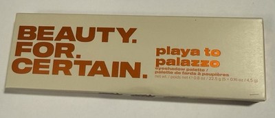 Beauty For Certain Playa to Palazzo Eyeshadow Palette Full Size NIB