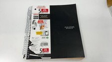 Five Star 5 Subject Notebook, Black, Water Resistant, 200 Sheets, 8x10.5