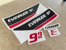 Evinrude 9.9 HV Vintage Perämoottori Motor Vinyl Tarrat Kit + Free Shipping!