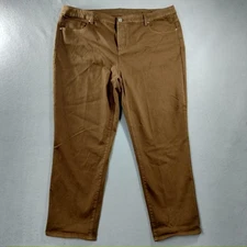 Chico’s So Slimming Girlfriend Ankle Brown Khaki Pants Womens Size 3.5