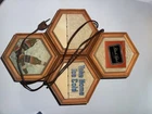 1967 Vintage Carling Black Label Beer 4 Panel Hexagon Design Lighted Bar Sign