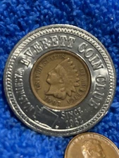 2012 Everett Coin club Encased 1907 Indain Cent Wa Lucky Penny Washington  07