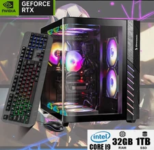 High Performance Gaming PC RTX5060 Intel i9 32GB RAM 1TB SSD Windows 11 WiFi 6