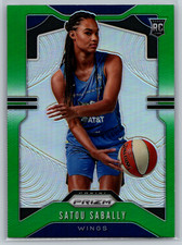 Satou Sabally 2020 Panini Prizm WNBA Green Prizm Rookie Card #90 Dallas Wings RC