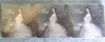 Sisi Empress Of Austria Set Of 6 Vintage Cork Back Coasters 4'' X 4'' New