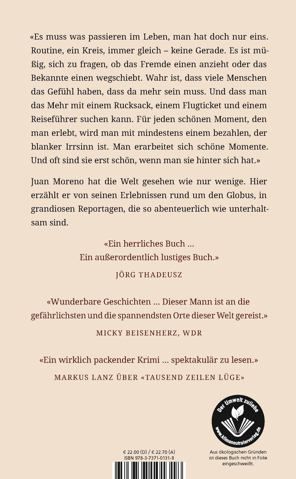 Thumbnail - Glück Ist Kein Ort | Geschichten Von Unterwegs | Juan Moreno | Buch |