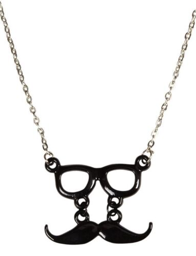 MUSTACHE GLASSES NECKLACE WITH LOVE FROM CALIFORNIA  NEW $30  - Afbeelding 1 van 1