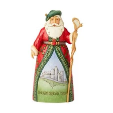 Jim Shore Celtic Christmas Greetings - Irish Santa 6004237 Santa's Around the Wo