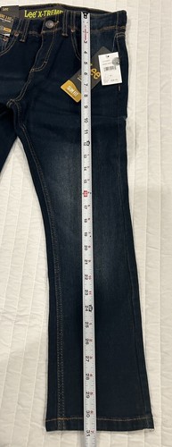 Lee boy's X-treme fit-adjustable waistband-stretch-slim fit-sz 10-Dark Indigo - Picture 6 of 12