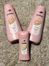 NEW Dove x Crumbl Set Of 2 Confetti Cake Cookie Body Wash /Deodorant Lemon Glaze