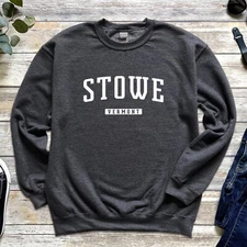 Stowe Sweatshirt | Stowe Vermont Crewneck Sweatshirt | Green Mountain, Ski VT