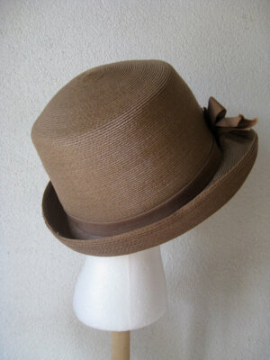 Vintage l 50s Camelot Timeless Tailored Tan Woven Straw 