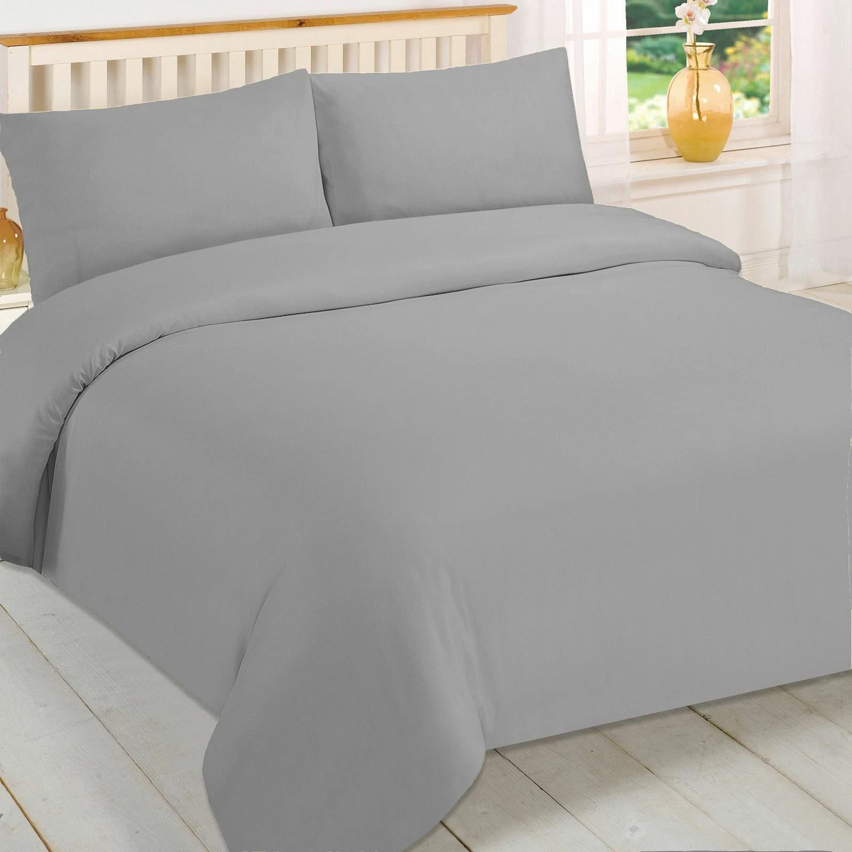 Grey duvet cover single deals